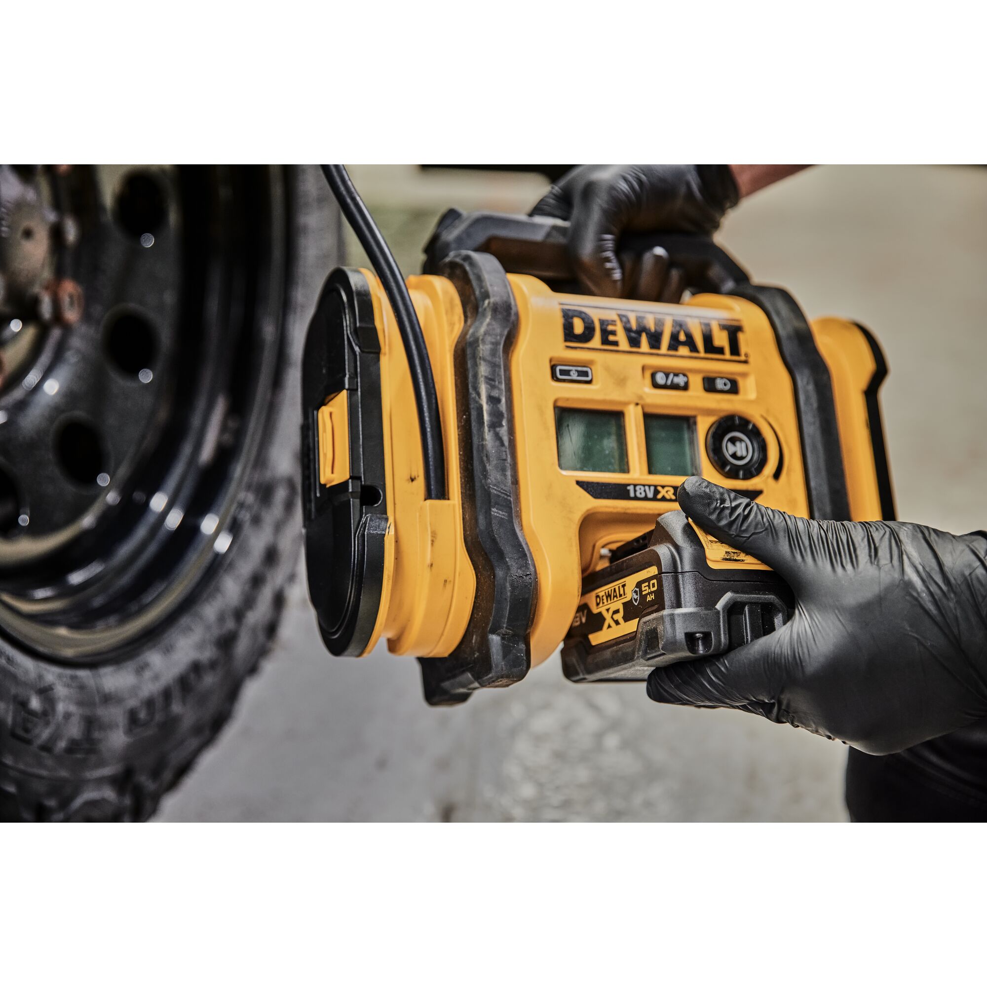 Dewalt cordless outlet tire pump