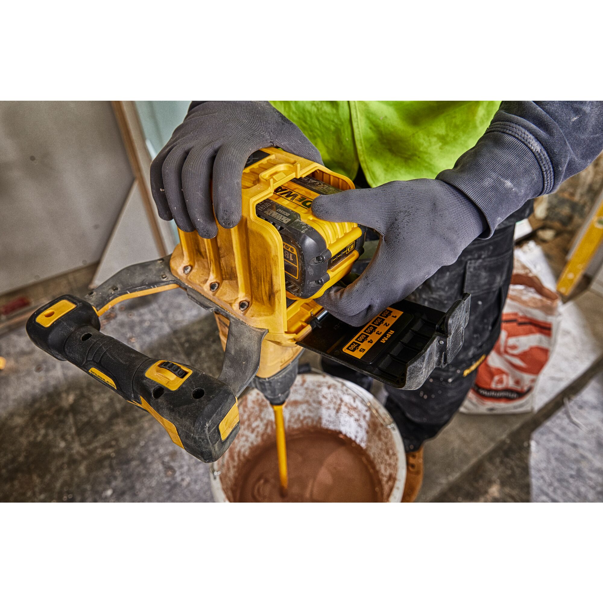 Dewalt 54v deals mixing drill