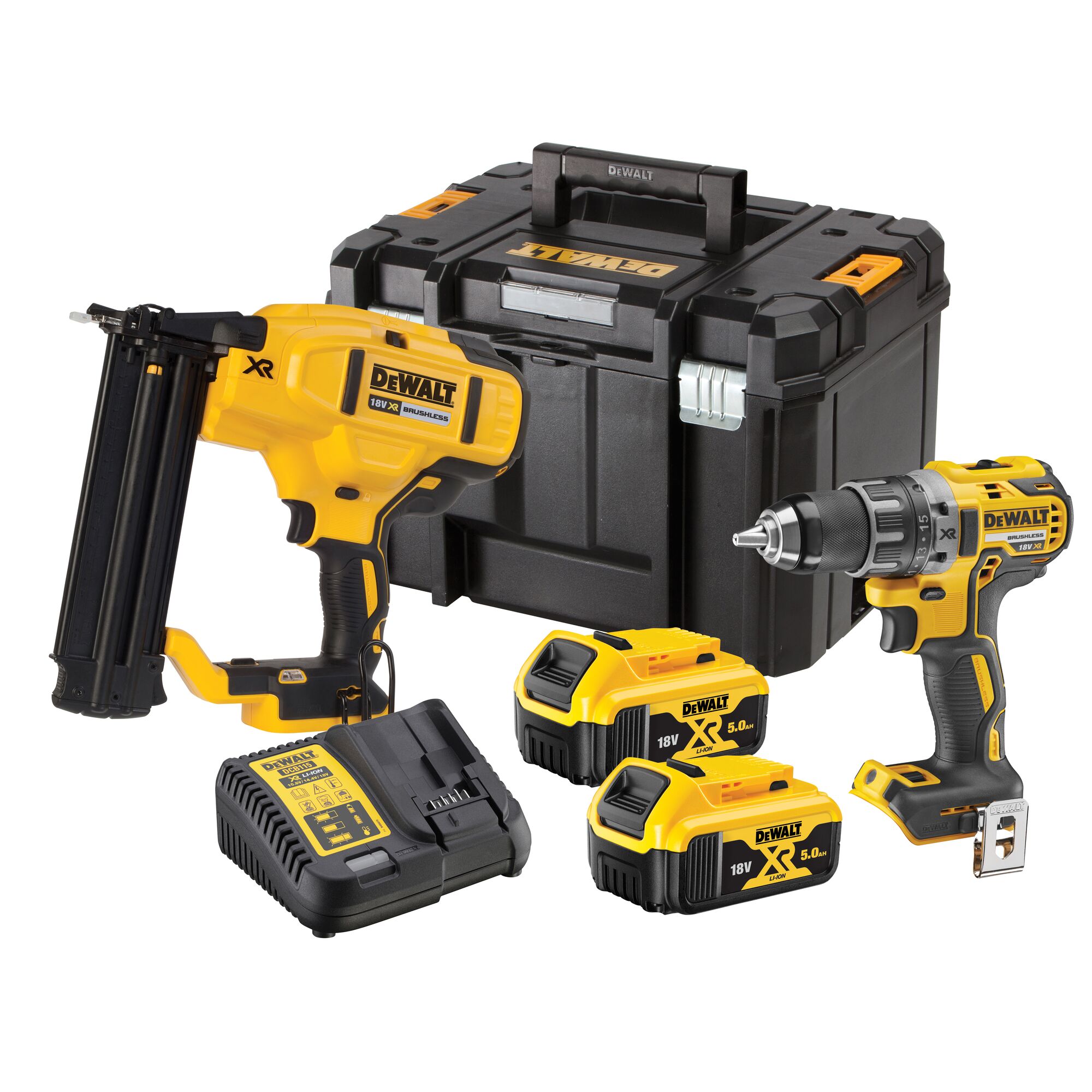 Dewalt 18v nail discount gun twin pack