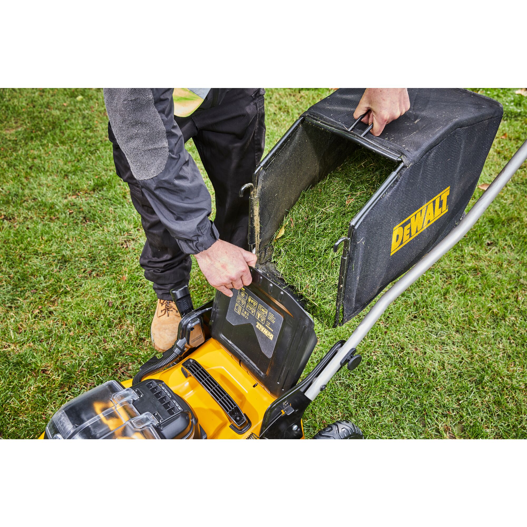 Dewalt battery powered discount mower