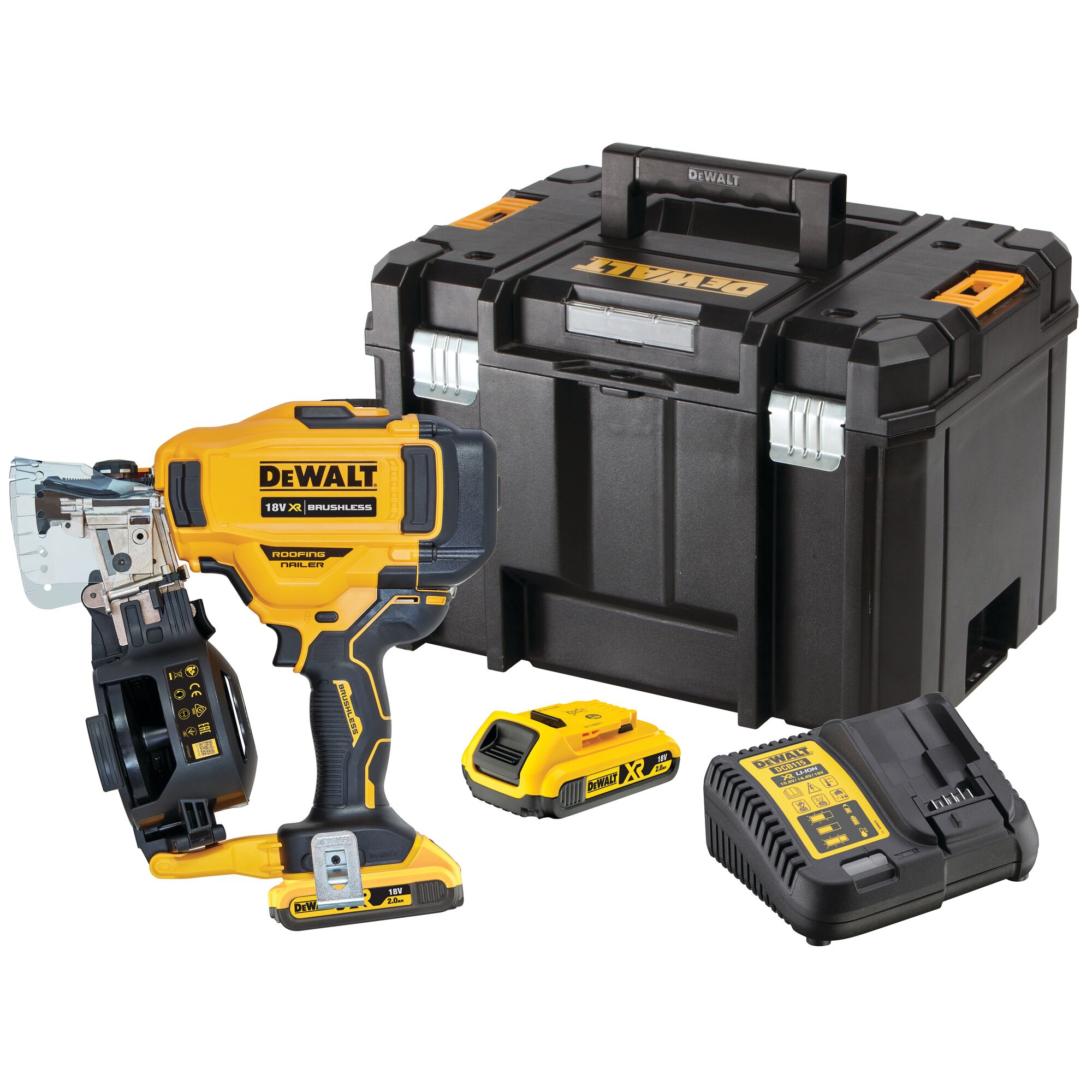 Dewalt battery deals operated roofing nailer