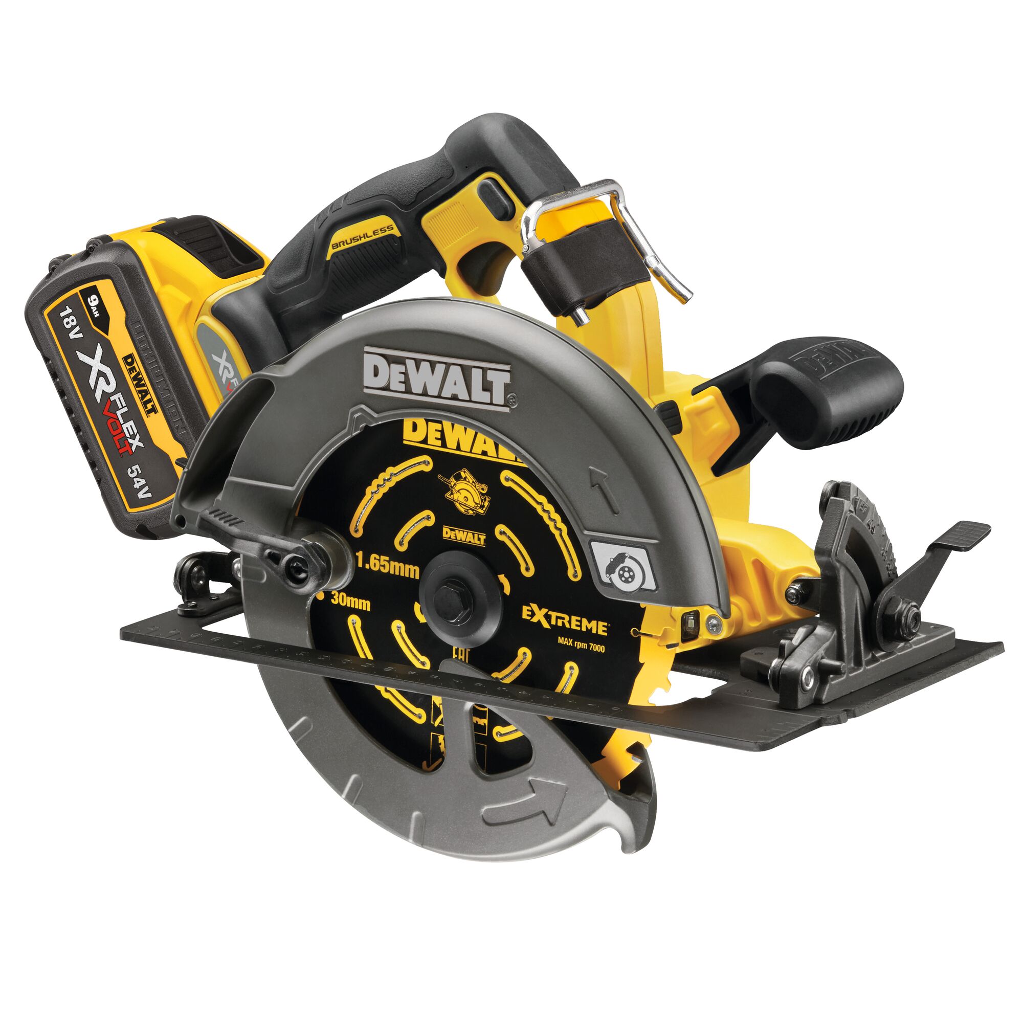 54V XR FLEXVOLT 190mm Circular Saw 2 X 9 Ah DEWALT