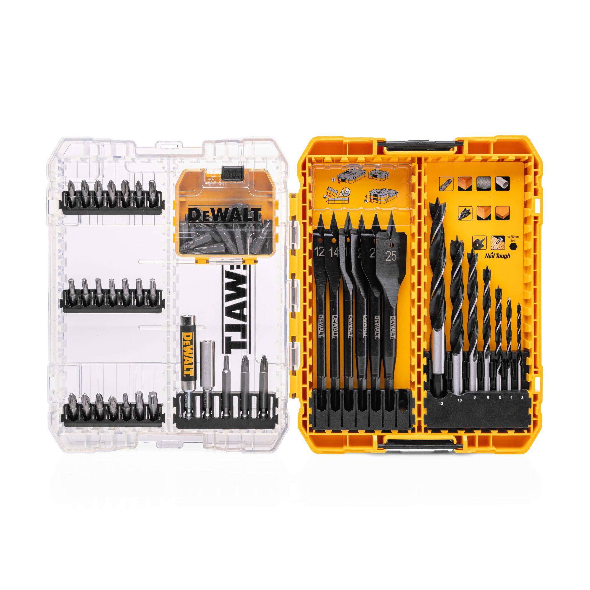 Dewalt wood discount drill bit set