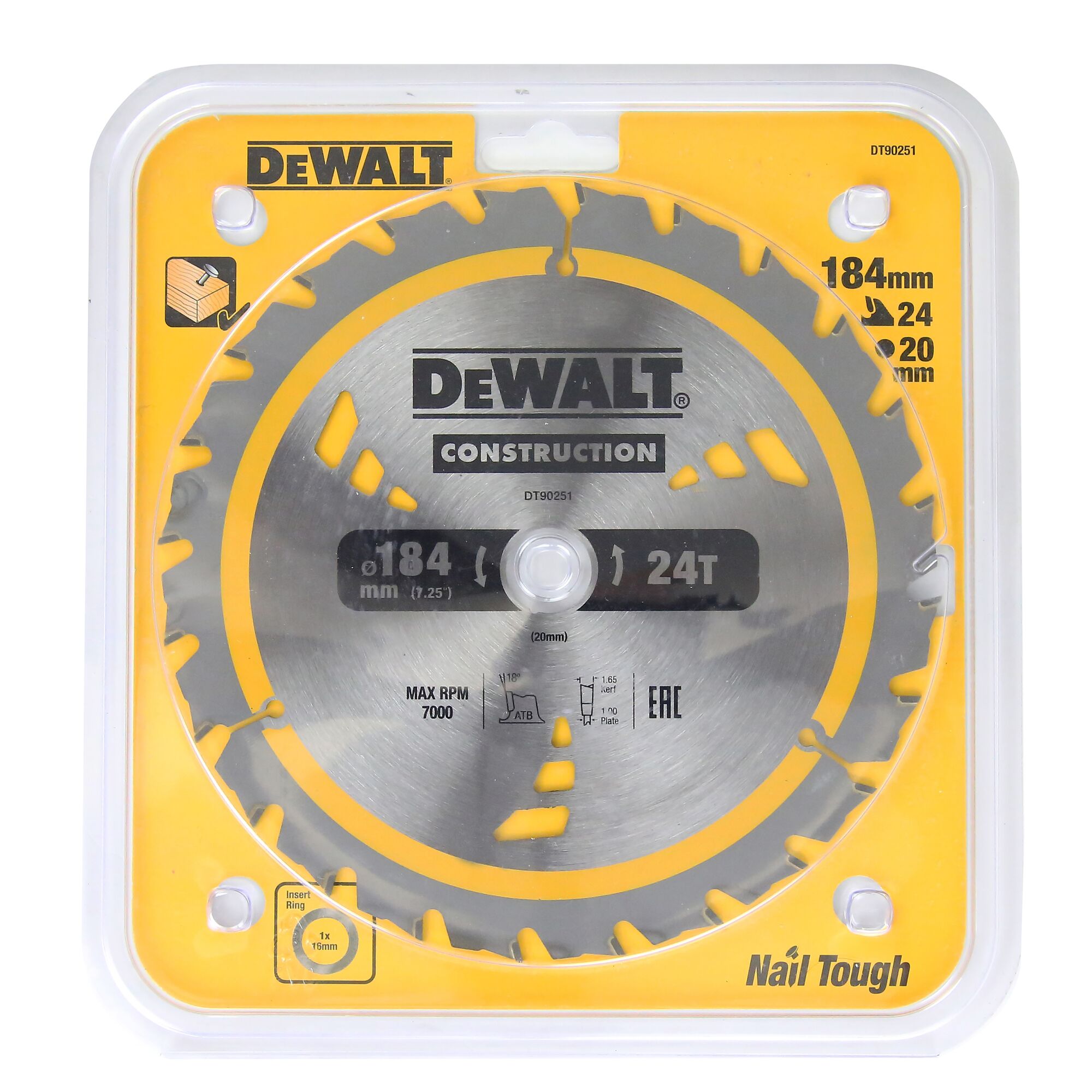 Dewalt best sale 184mm blade