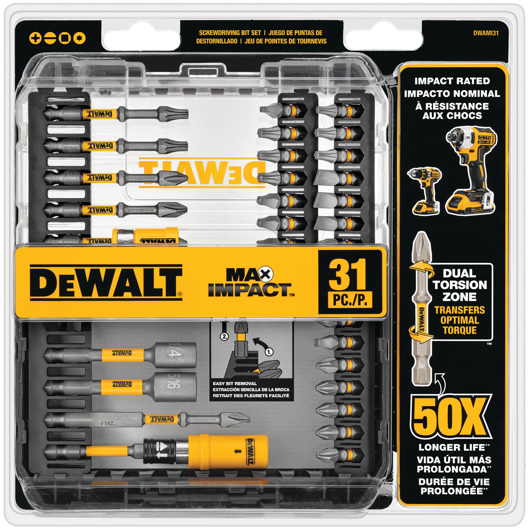 MAX IMPACT Screwdriver Set 31 pc DEWALT