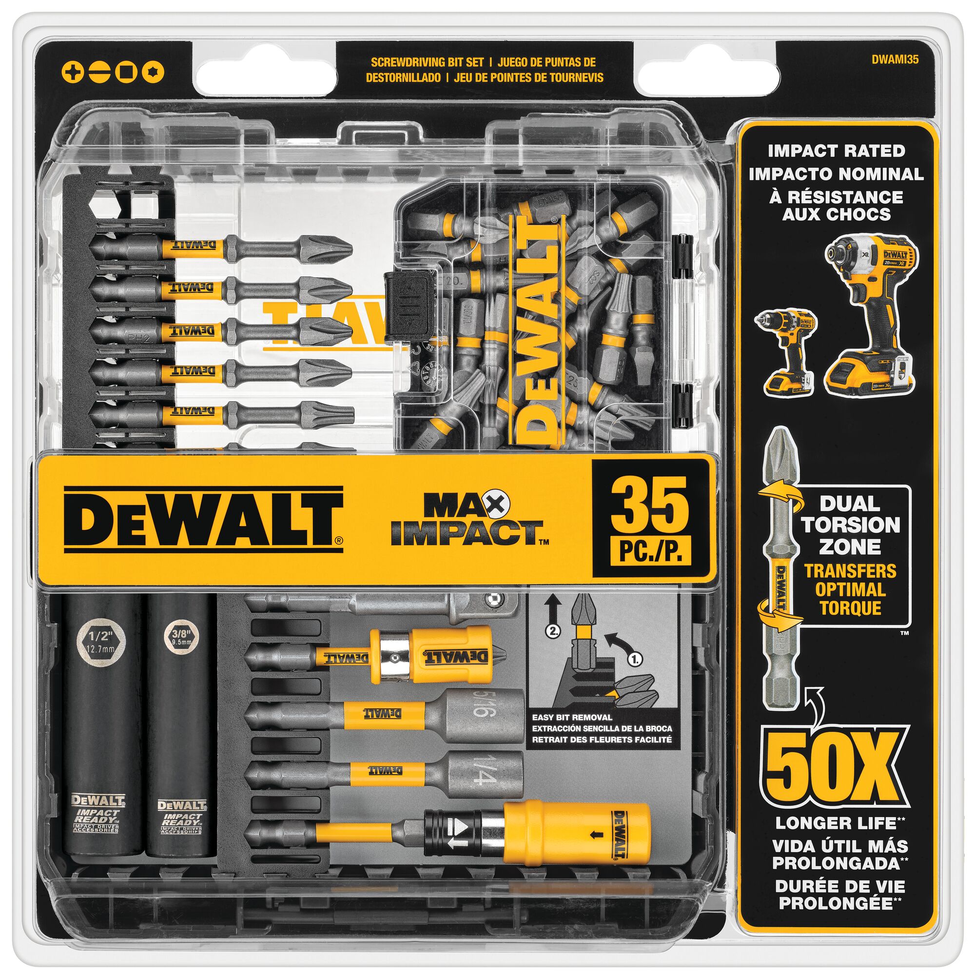 Dewalt max deals impact bit set