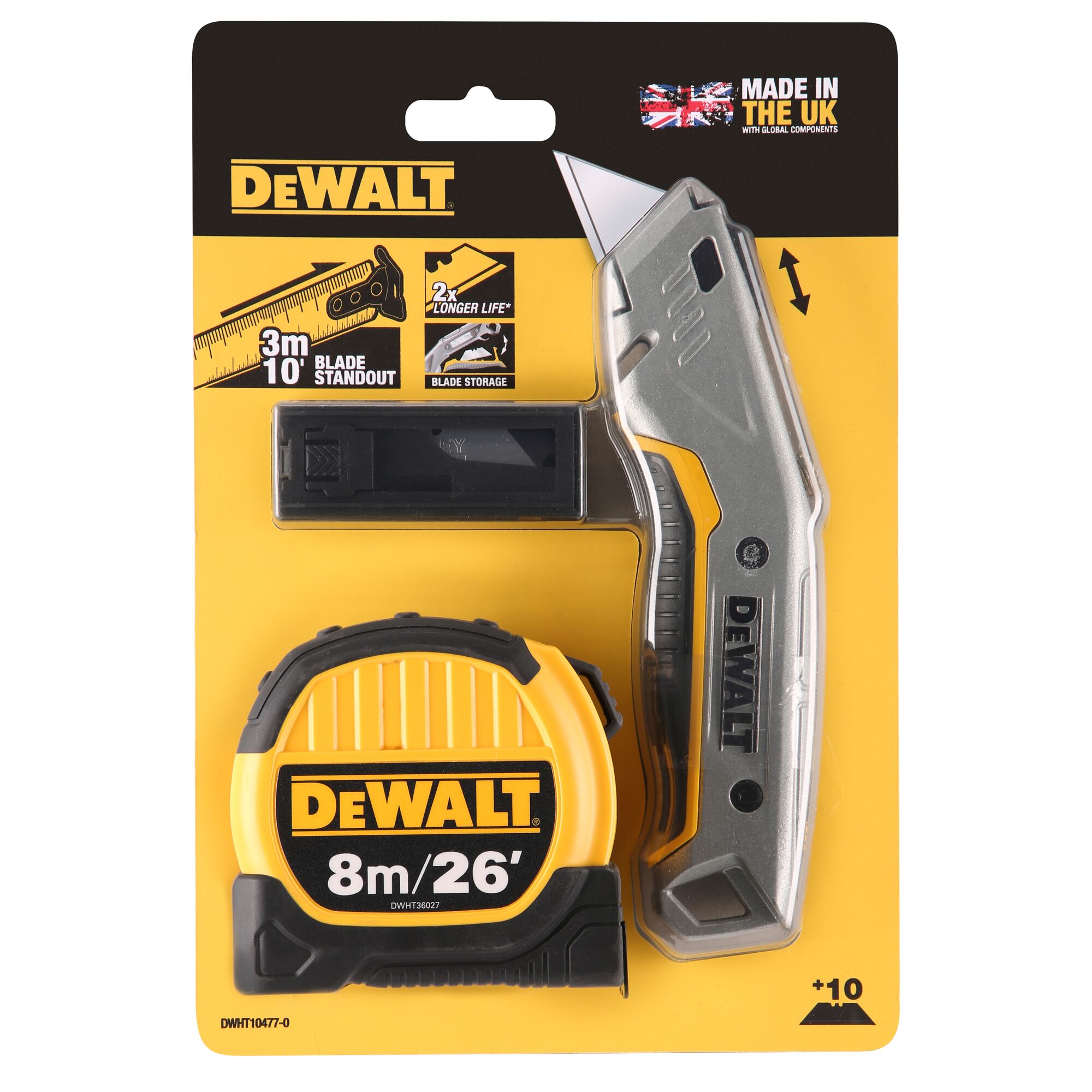 TAPE MEASURE UTILITY KNIFE PACK DEWALT